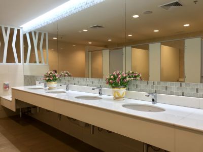 Wide View of a Modern Bathroom